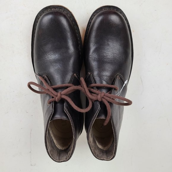 UGG Australia Leighton Chukka Black Leather Casual Mens Boots Sz 8.5 3275 - Picture 4 of 10